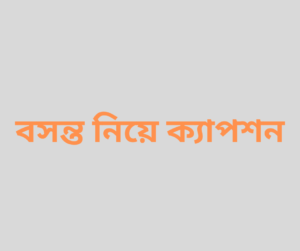বসন্ত নিয়ে ক্যাপশন স্টাটাস